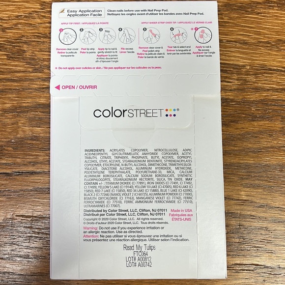 Color Street - Read My Tulips (French Manicure) - Picture 2 of 2